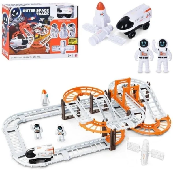 space track toy anti gravity flexible track playset