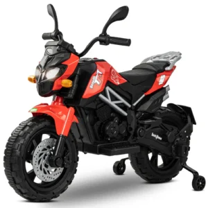 Battery Operated Ride On Bike Delight | 2-in-1 Powerful Benolli Electric Kids Bike - red