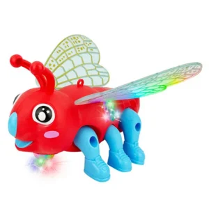 Bee With Light and Music | Electric Walking Animal Toy for Kids | Fun Crawling Bee Toy with Flashing Lights & Sound | Color May Vary | For Boys & Girls