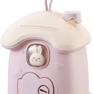 Rabbit Cartoon Piggy Bank – Pink | Cute Plastic Money Saving Bank with Coin Slot for Kids | Creative Money Bank for Girls & Boys