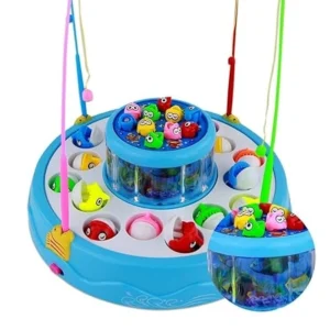 Rotating Flashing Gogo Fishing Toy Set For Kids Party. Board Game Accessories