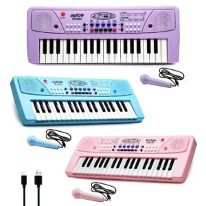 gooyo 37-key musical piano keyboard with microphone and speaker