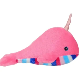 Mirada Narwhal Soft Toy | 40cm Plush Narwhal with Glitter Eyes | Multicolor