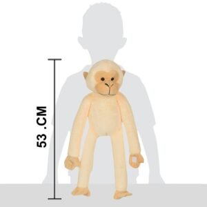 Mirada Hanging Monkey Soft Toy | 52cm Plush Toy with Hook & Loop Hands | Multicolor | For Kids 3 Years+