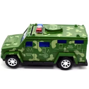 Military Car Piggy Bank Safe Box for Kids | Police Jeep Design with Music, Lights, Lock | Coin & Cash Saving Bank with Dancing Action