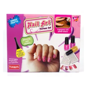 Funskool Nail Art Parlour Set | DIY Nail Studio for Kids | Includes Nail Paints, Stickers & Glitter | Creative Beauty Kit for Girls Ages 5+