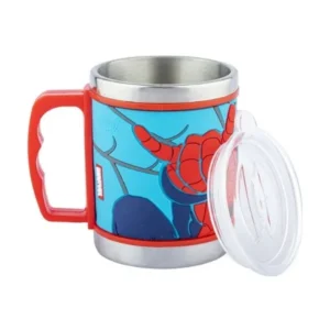 Spiderman Ergo-Safe Emboss Mug – 3D Superhero Style with Lid & Grip