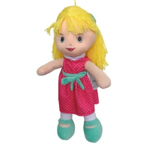 Striders Gurliez Abigail Rag Plush Doll | 50 cm Soft Stuffed Toy | Floral Patchwork Dress | For Kids Ages 3+ | Multicolor