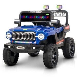 Elento Battery Operated Ride-On Electric Jeep Car for Kids - blue