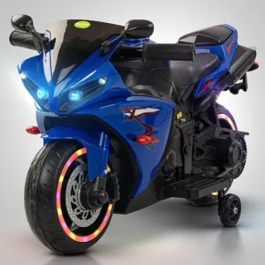 Battery Operated Ride-on R7 Bike for Boys and Girls With Light & Music - blue