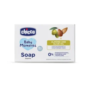Chicco Baby Moments Gentle Cleansing Bar with Almond & Olive Oil – 75 g