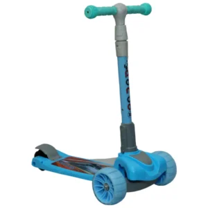 Kids Scooter With Kick Stand Delight | 5-in-1 Powerful Adjustable Foldable Ride for Kids - blue