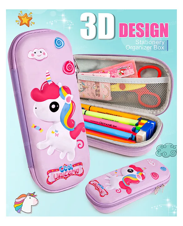 large pencil case & stationery organizer pouch set for girls