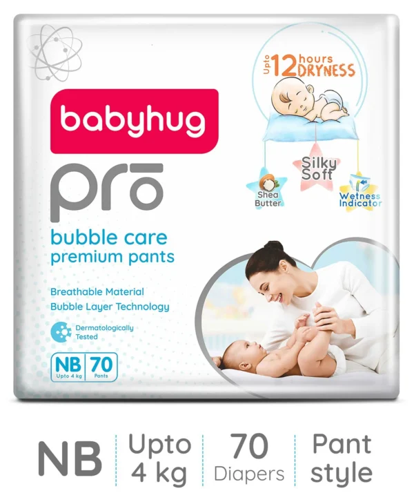 babyhug nb pro bubble care premium pant style diapers newborn pack