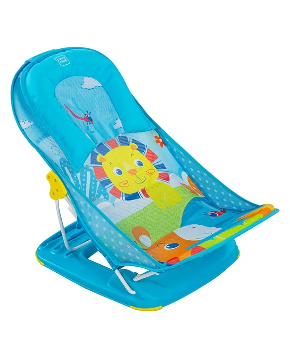 mee mee anti skid compact baby bather blue