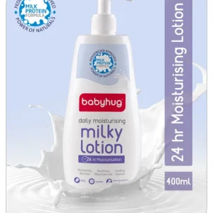Babyhug Milk Protein Daily Moisturising Milky Lotion Delight | 2-in-1 Powerful Hydrating Baby Lotion 100 ml / 200 ml / 400 ml - 400 ml
