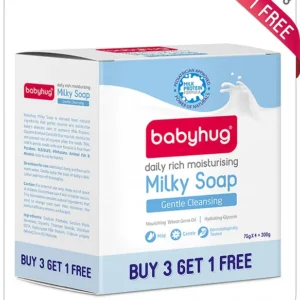 Babyhug Daily Rich Moisturising Milky Soap Delight | 2-in-1 Powerful Baby Cleanser 75 g / 125 g