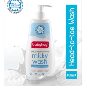 Babyhug Head To Toe Milk Wash Delight | 2-in-1 Powerful No-Tear Baby Cleanser - 400 ml