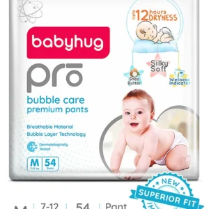 Babyhug M Pro Bubble Care Premium Pant Style Diapers Delight | 12 Hour Powerful Soft Protection - 54