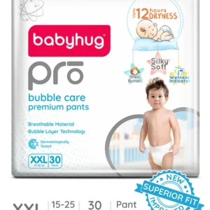 Babyhug XXL-Pro Bubble Care Premium Pant Style Diapers Delight | 12-Hour Powerful Soft Protection - 30