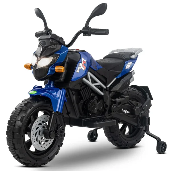 battery operated ride on bike benolli blue red