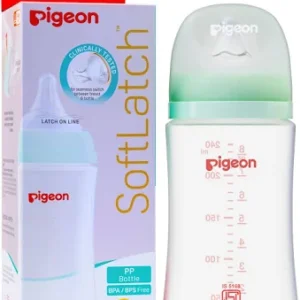 Pigeon  Anti-Colic Wide Neck Natural Flo PP Feeding Bottle l PlusType Nipple