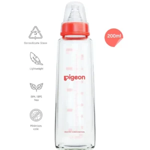 Pigeon Flexible Glass Feeding Bottle with Nipples