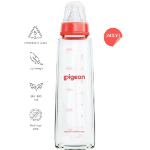 Pigeon Flexible Glass Feeding Bottle with Nipples