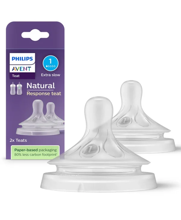 Avent Natural Response Flow 1 newborn baby bottle teat pack of 2