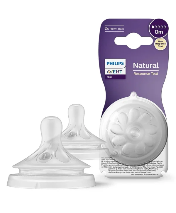 Avent Natural Response Flow 1 newborn baby bottle teat pack of 2