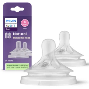 Avent Natural Response Flow 4 baby bottle teat pack of 2 for 3 months+