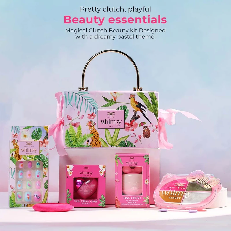 Makeup Kit for Kids Girls Whimsy Magical Clutch Beauty Kit Pack of 5