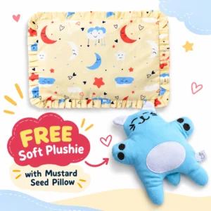 Mustard Seed Pillow for Newborn Baby Sweet Dreams 27x18 cm