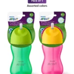 Philips Avent 300ml pink bendy straw cup for kids 12 months+