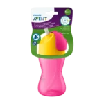 Philips Avent 300ml pink bendy straw cup for kids 12 months+