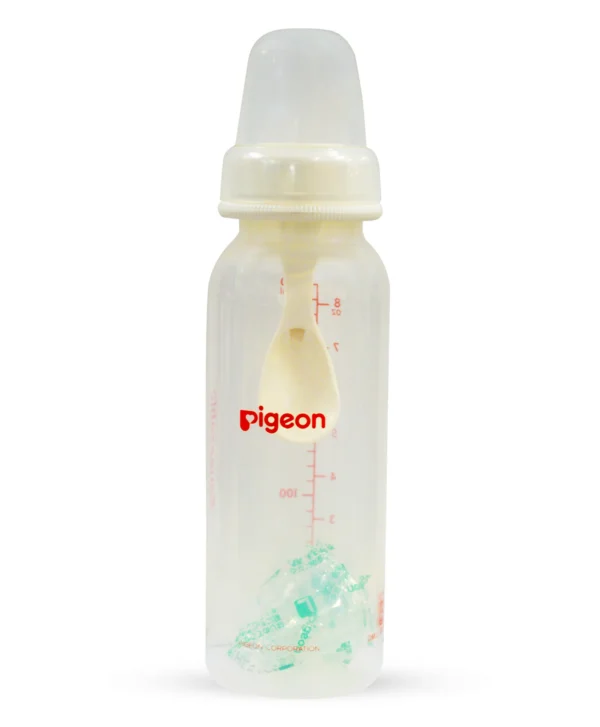 Pigeon 240ml food feeding bottle with spoon for baby feeding