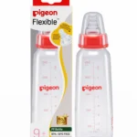 Pigeon 240ml peristaltic nursing bottle for 9 months plus in red