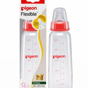 Pigeon 240ml peristaltic nursing bottle for 9 months plus in red