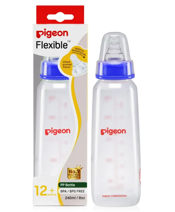 Pigeon 240ml peristaltic nursing bottle in blue 2