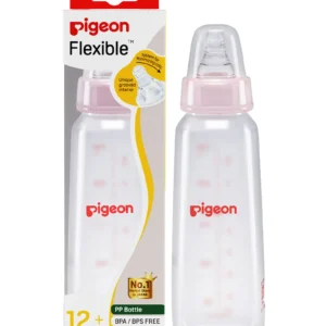 Pigeon 240ml peristaltic nursing bottle in pink