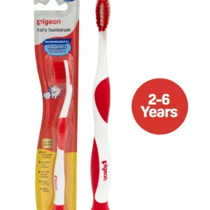 Pigeon Kids Toothbrush BPA-Free with Suction Cup Stand Red Blue Pink
