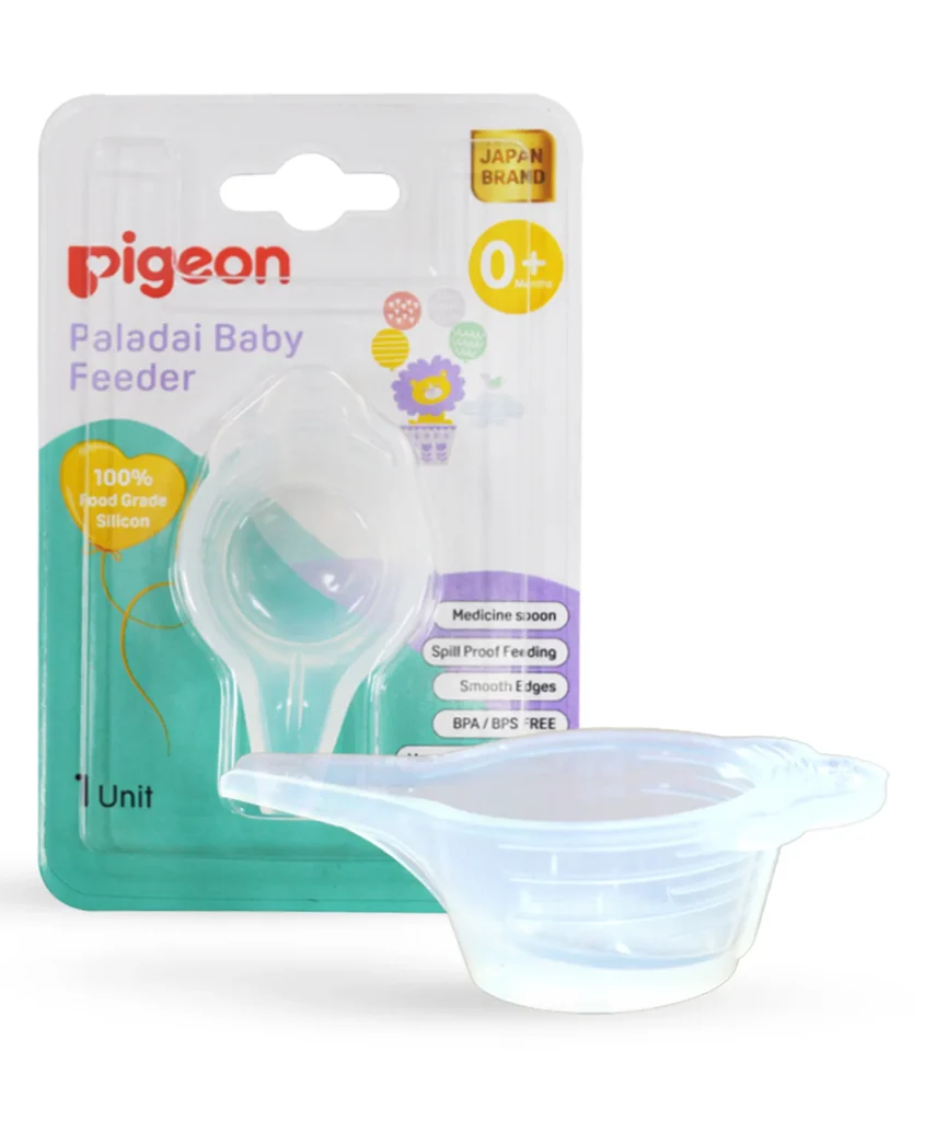 Pigeon Paladai Baby Feeder white spill-proof BPA-free silicone