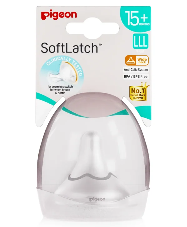 Pigeon Soft Latch 2.0 anti colic nipple LLL
