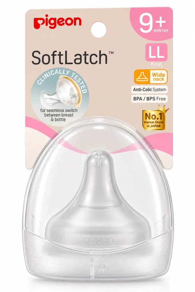 Pigeon Soft Latch 2.0 anti colic nipple LL