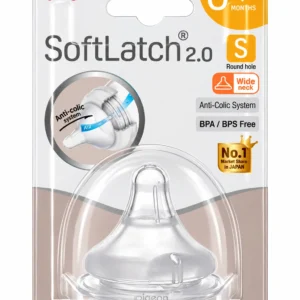 Pigeon Soft Latch 2.0 Anti Colic Nipple – S, M, L, LL & LLL - S-Round Hole